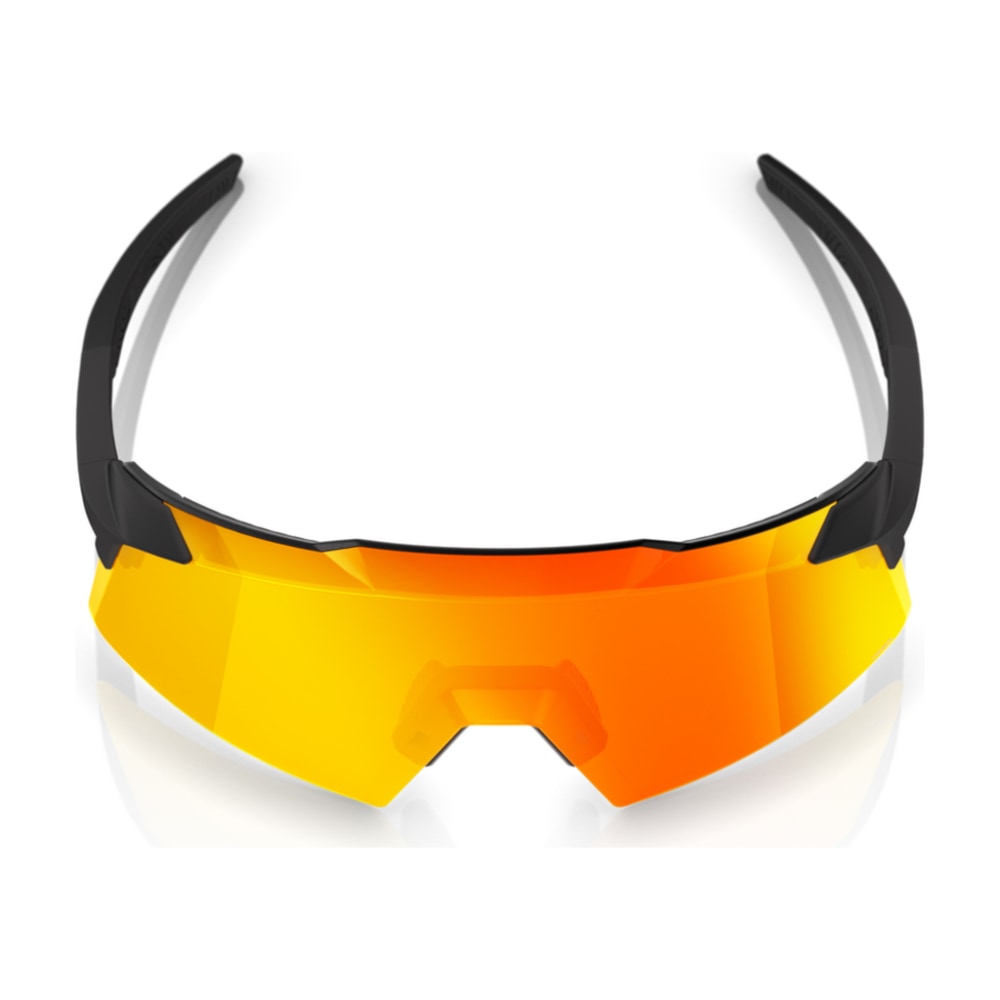 100% AEROCRAFT Sunglasses, Soft Tact Black, HiPER Red Mirror Lens