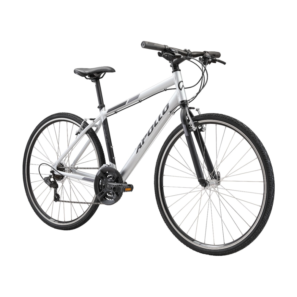 Apollo Trace 10 Commuter Bike, Matte Silver/Black