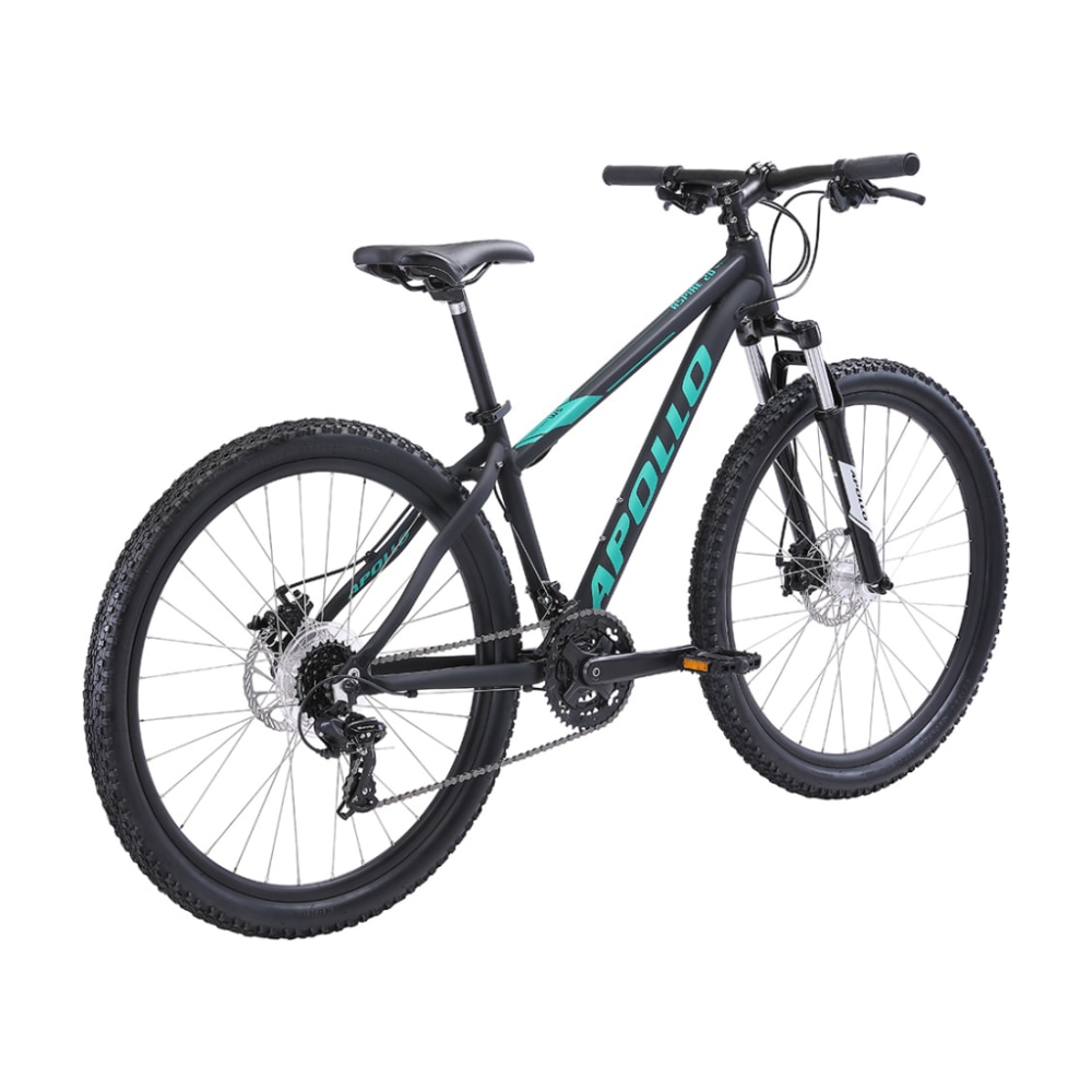 Apollo Aspire 20 WS Bike, Matte Black/Turquoise, X-Small