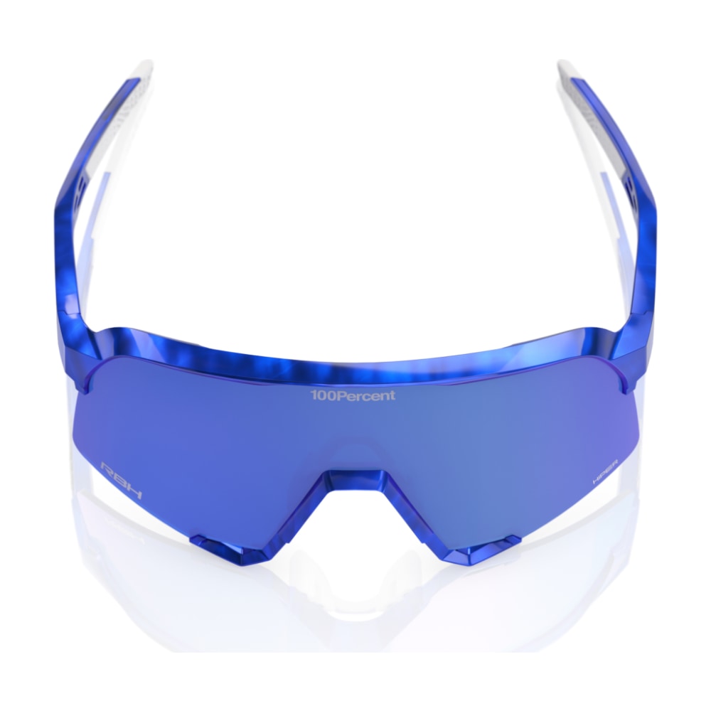 100% S3 RBH Sunglasses, Gloss Blue Holographic, HiPER Royal Blue Mirror Lens