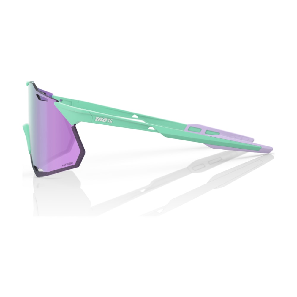 100% HYPERCRAFT XS Sunglasses, Soft Tact Mint, HiPER Lavender Lens