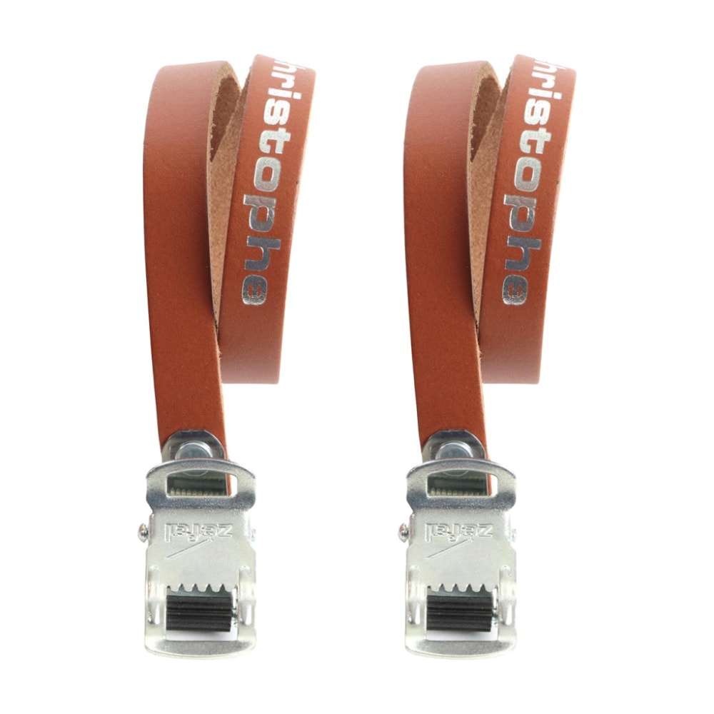 Christophe Leather Toe Straps, Brown