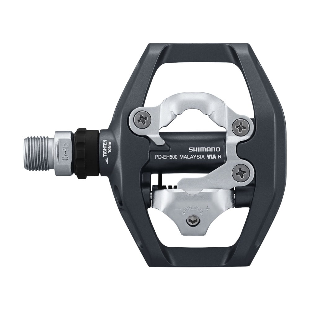 Shimano PD-EH500 Single-Sided SPD Pedals with SH56 Cleats, Dark Grey