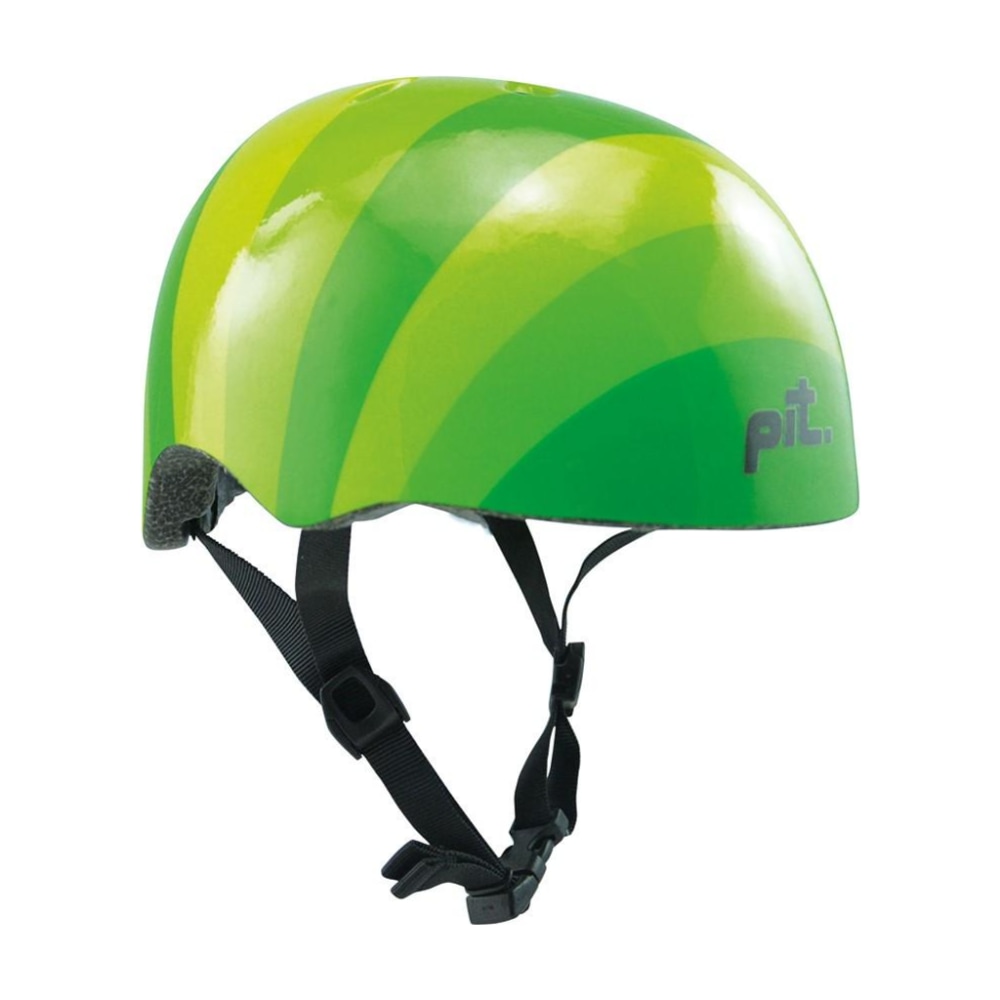 Pit Stripes Youth Helmet, Green, XS 50-54 cm
