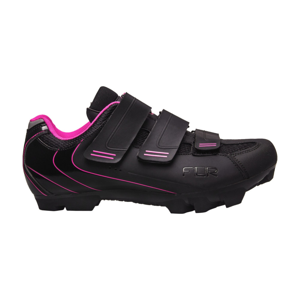 FLR F-55 III Women's MTB Shoes, Black/Pink, Size 38