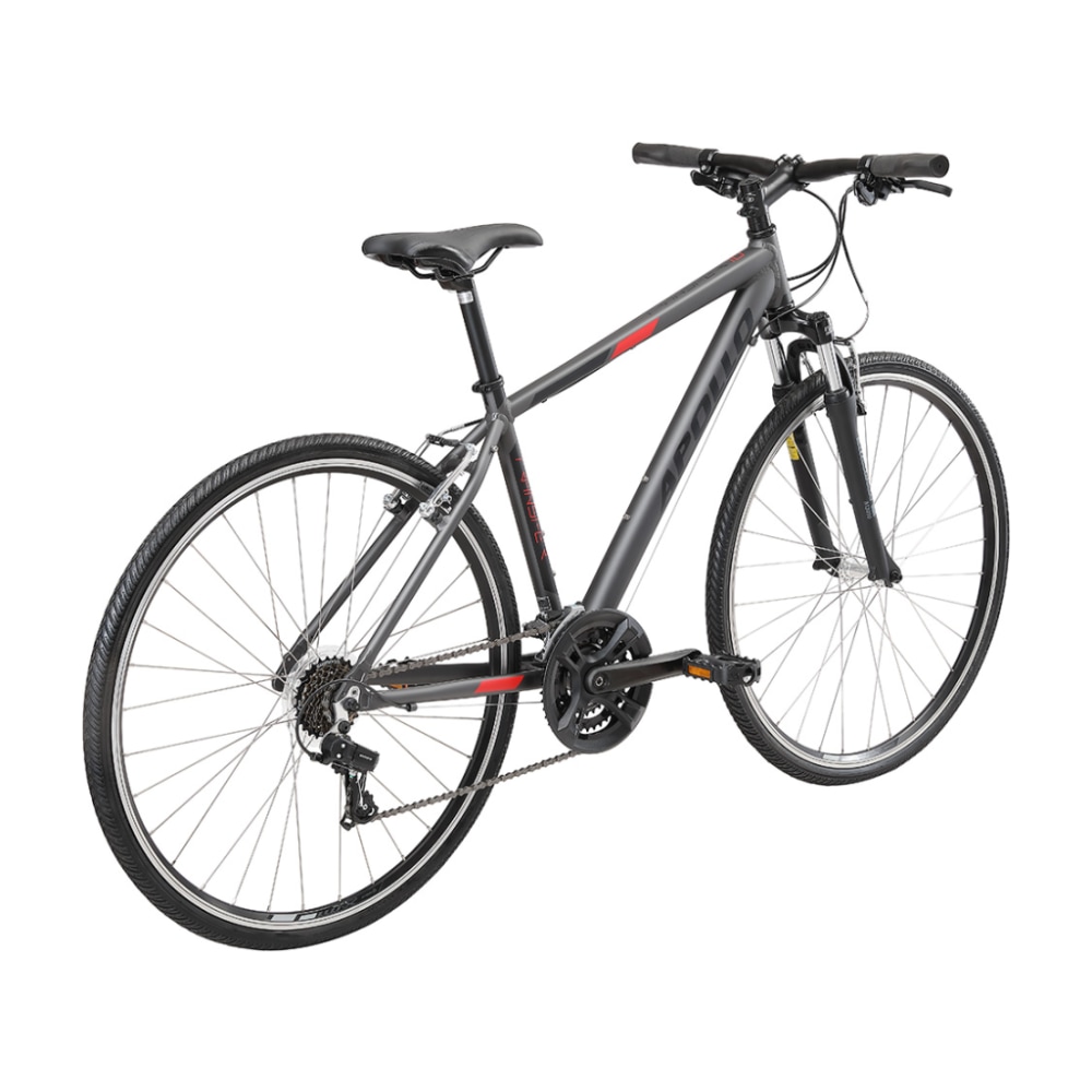 Apollo Transfer 10 Hybrid Bike, Matte Charcoal/Black/White, X-Large