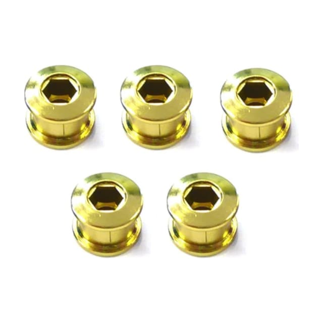 Bicycle Parts Wholesale Single Speed Chainring Bolts Steel Gold - Qty 5
