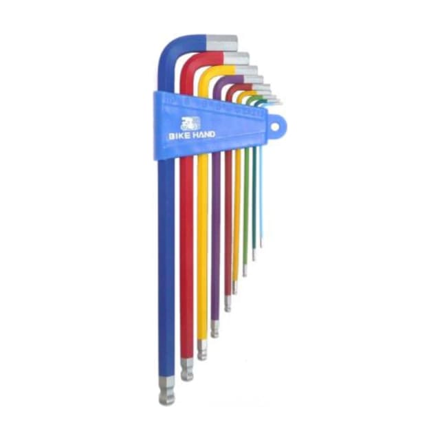 Bicycle Parts Wholesale HEX KEY SET Coloured/Ball End, 1.5,2,2.5,3,4,5,6,8,10mm