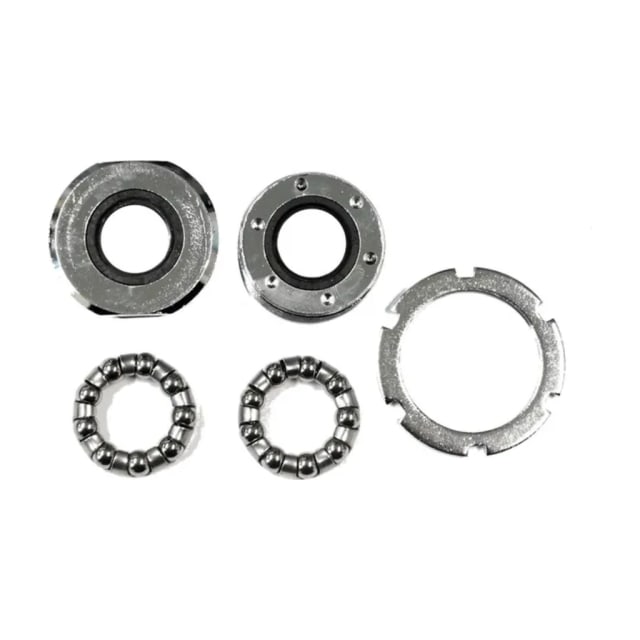 BOTTOM BRACKET SET - For Racer/MTB, Waterproof, Pin Type, SILVER