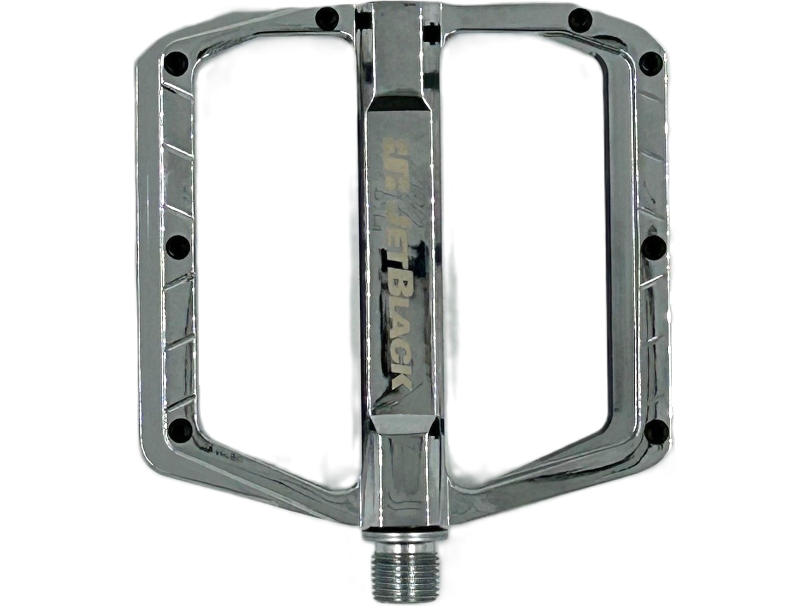 JetBlack Featherlite MTB Flat Pedals, Chrome