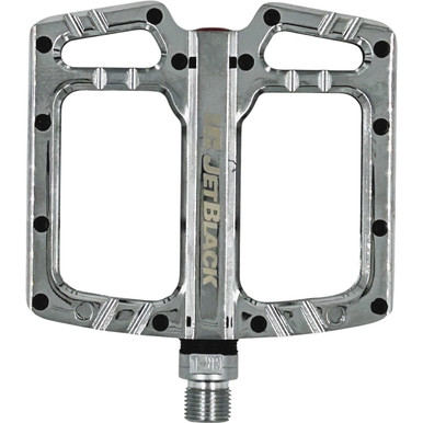JetBlack Featherlite MTB Pedals Low Profile - Sealed Bearings Cromo Axle Chrome