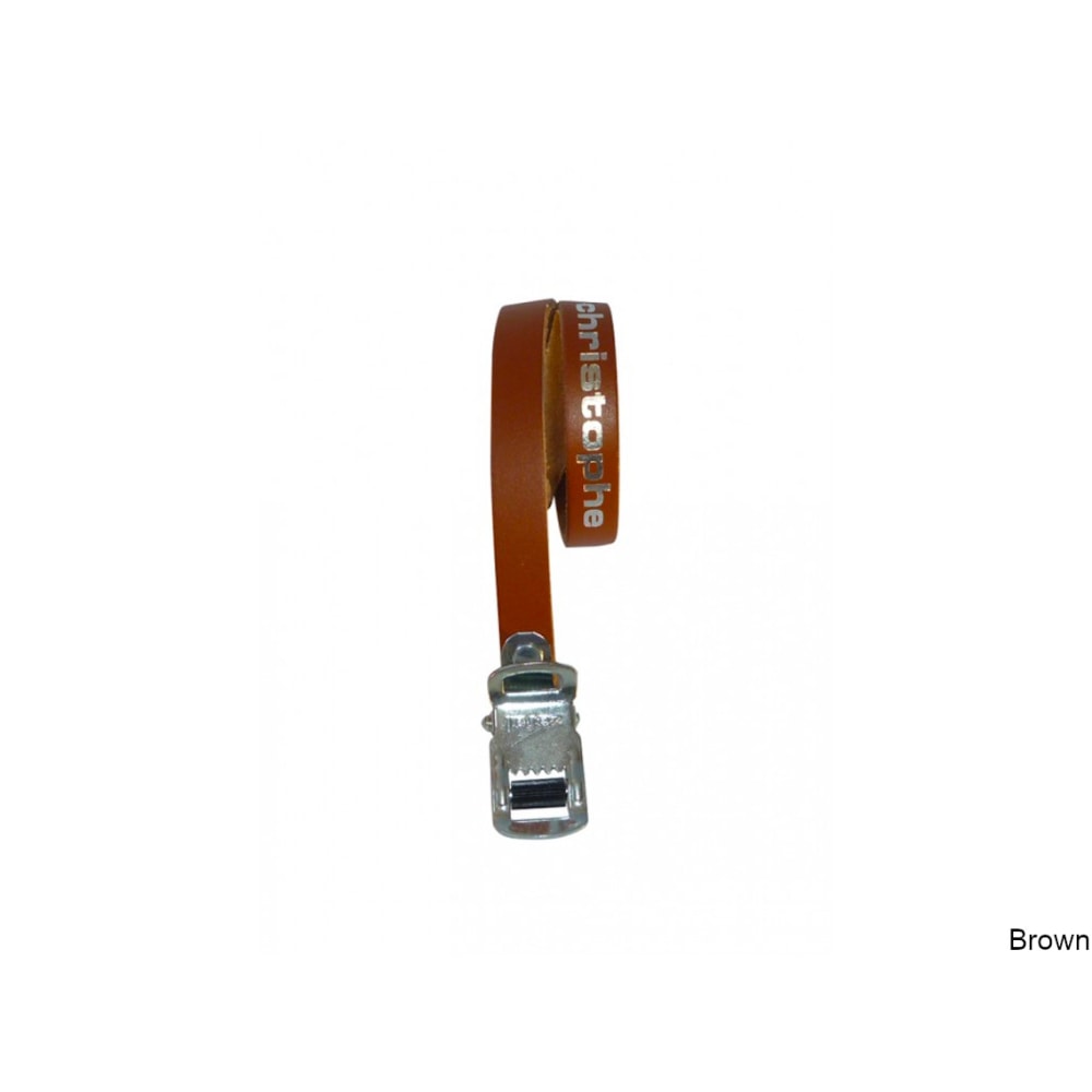 Christophe Leather Toe Straps, Brown
