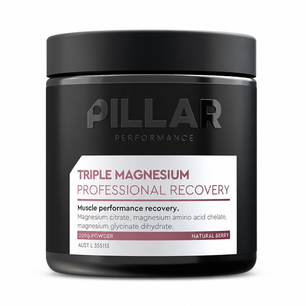 Pillar Triple Magnesium Powder 200 g Jar, Natural Berry