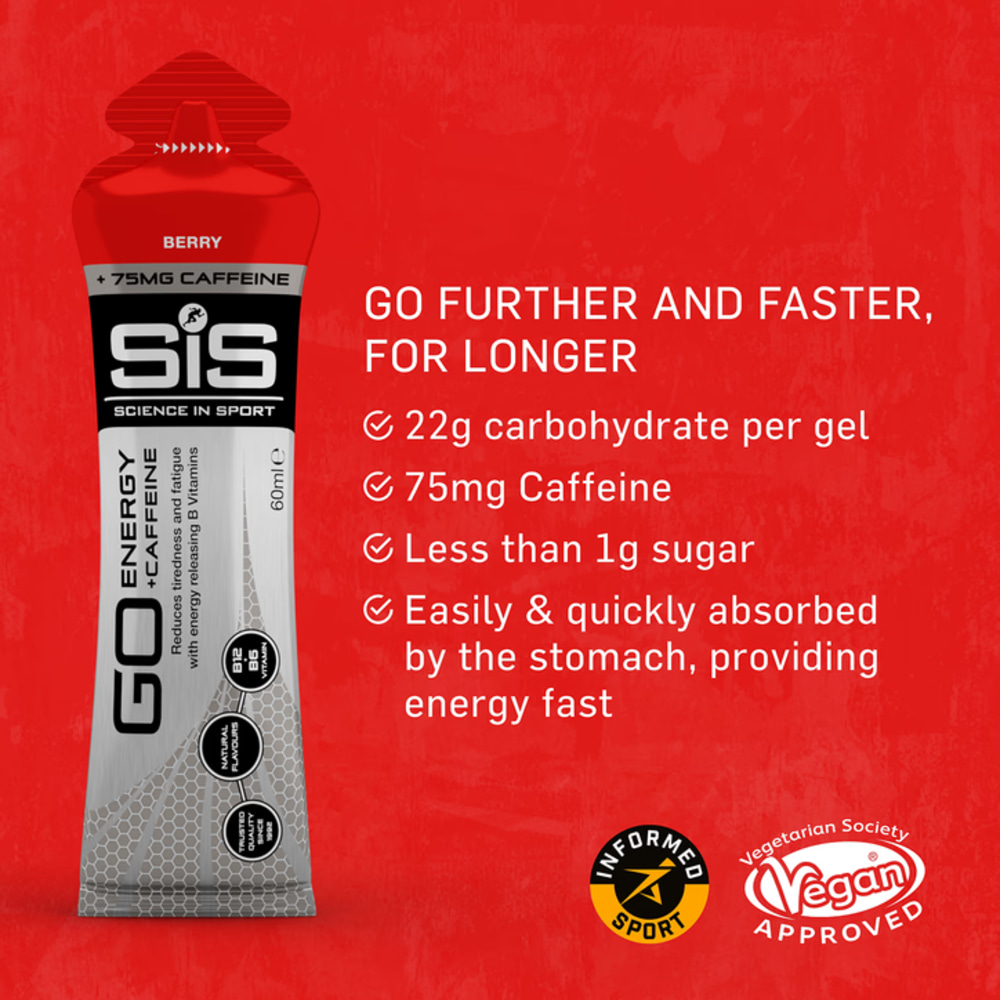 SiS GO Energy + Caffeine Gel 60 ml, Berry