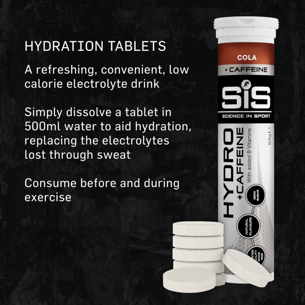 SiS GO Hydro Tablets 8 x 20 x 4 g, Cola & Caffeine
