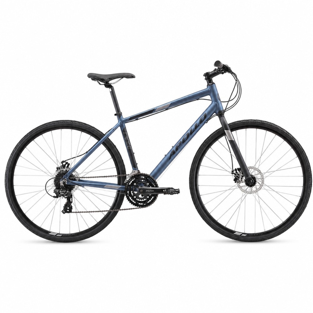 Apollo Trace 20 WS Hybrid Bike, Matte Slate/Black/Turquoise, Small