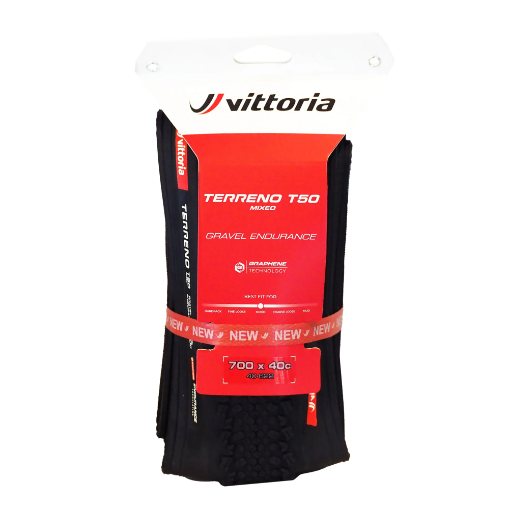 Vittoria Terreno T50 Mixed 700 x 50c Tubeless Gravel Tyre, Black