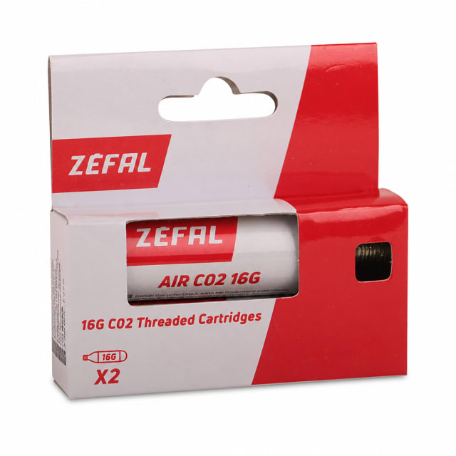ZEFAL CO2 16g cartridge x 2 pc threaded