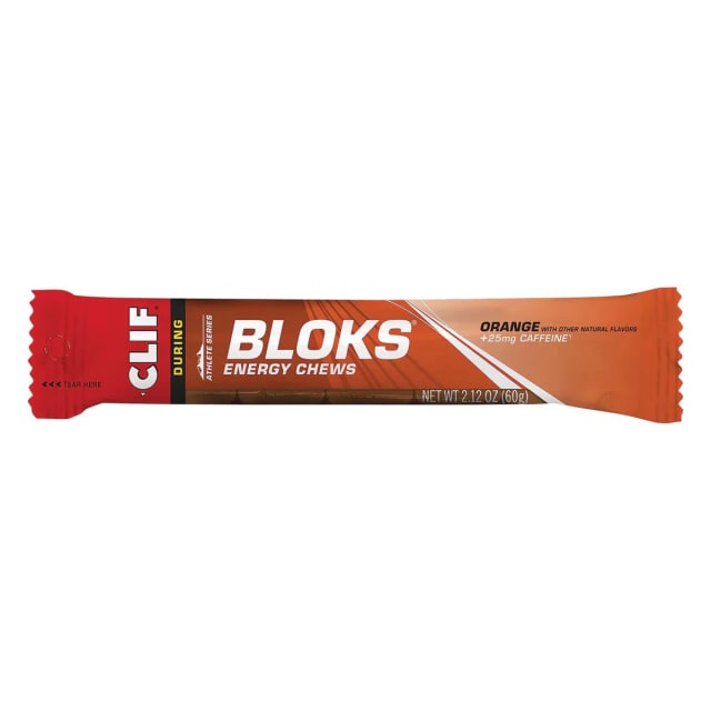 CLIF BLOKS Energy Chews Orange Flavor with Caffeine