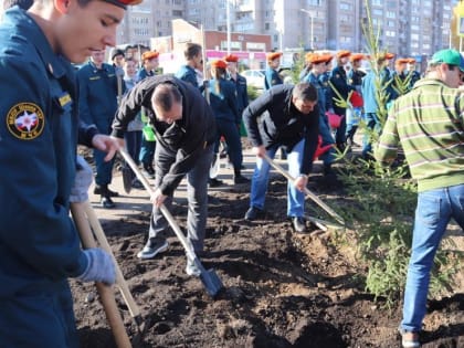 В микрорайоне Инорс прошла торжественная закладка сквера имени Героя Советского Союза Георгия Мушникова.