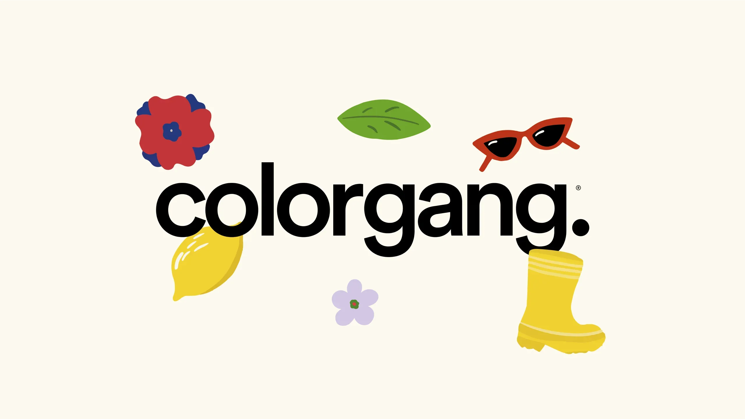 Images de l'en-tête pour le projet Colorgang. Site E-commerce Shopify