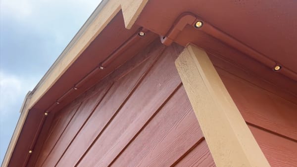 Permanent outdoor LED lighting installation by LivelyLightingCo