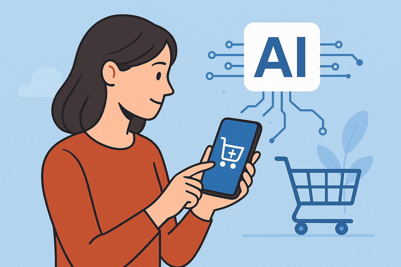 월마트 제로클릭 쇼핑 제로클릭 ai 를 표현한 포스터