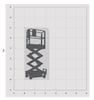 Diagram of the scale of the 020020 Dingli JCPT0507C Micro Scissor Lift PAV