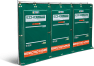 Photograph of the AC/BARRIER Echo Barrier H9™ Acoustic Barrier, multiple barriers, side view