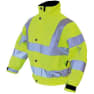 Hi-Visibility Yellow Bomber Jacket With Concealed Hood Thumbnail 1