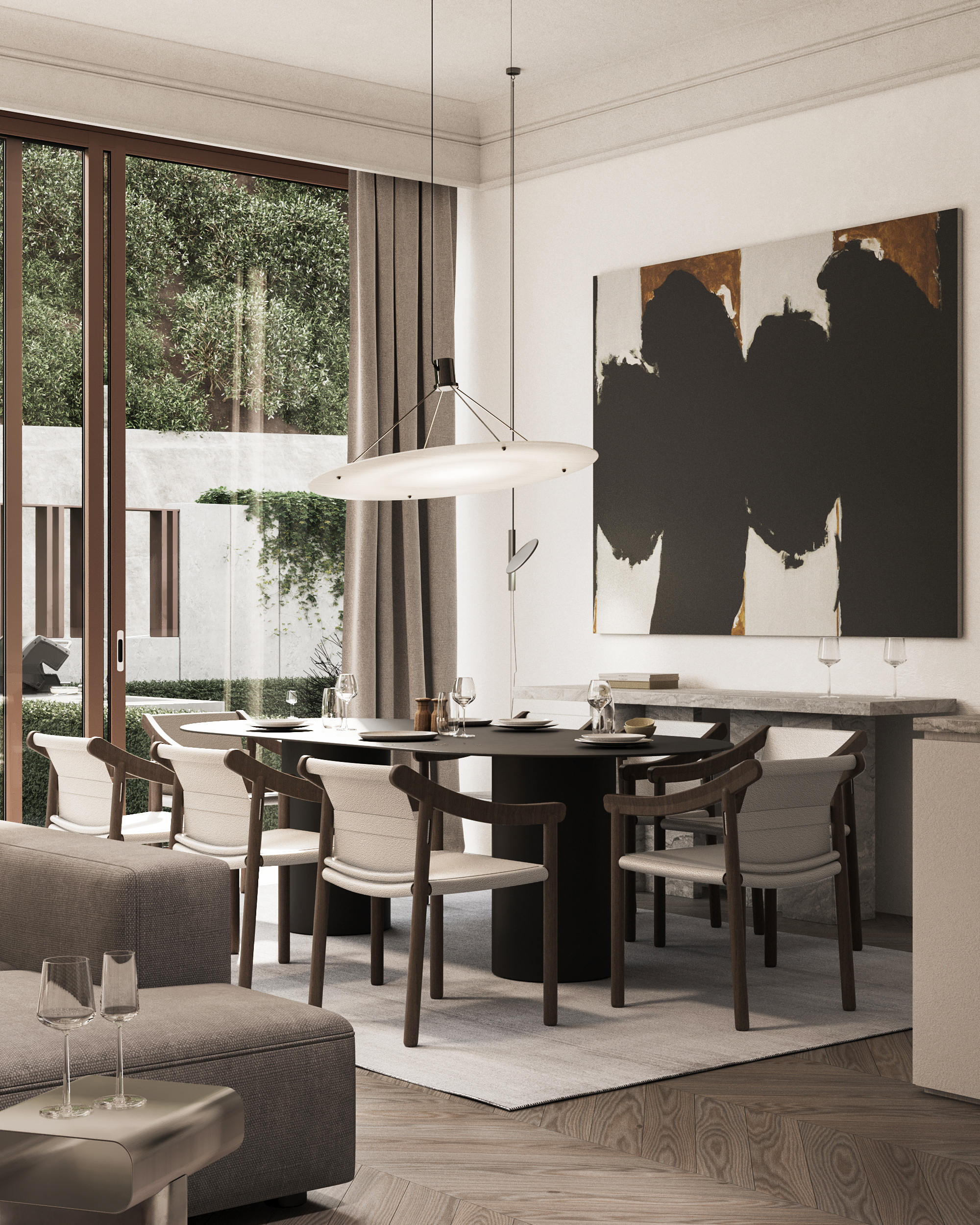 Dnevna soba sa trpezarijom — D'HOME Dedinje