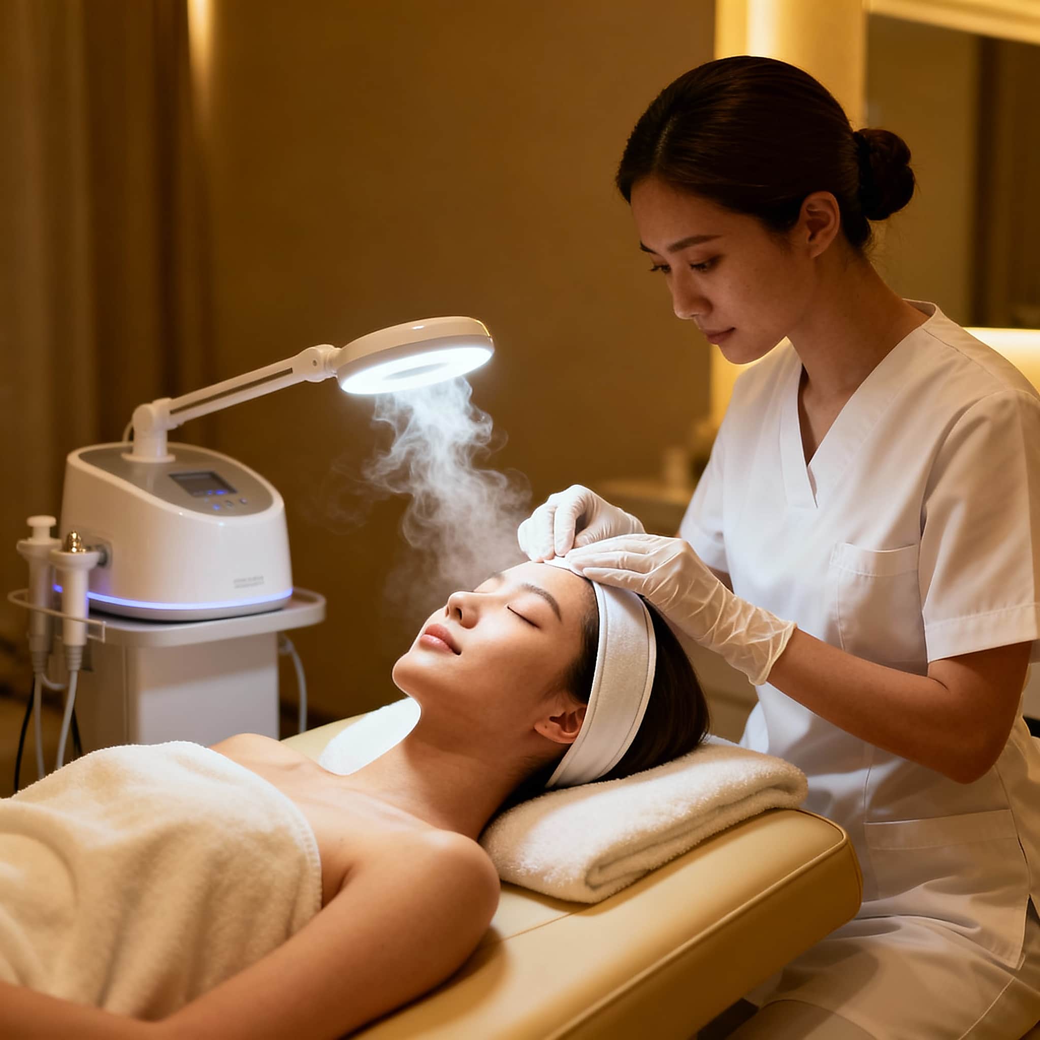 جلسة تنظيف بشرة عميق + تشقير وحواجب