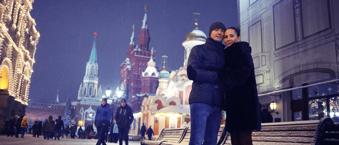 Москва, Нова година в чужбина