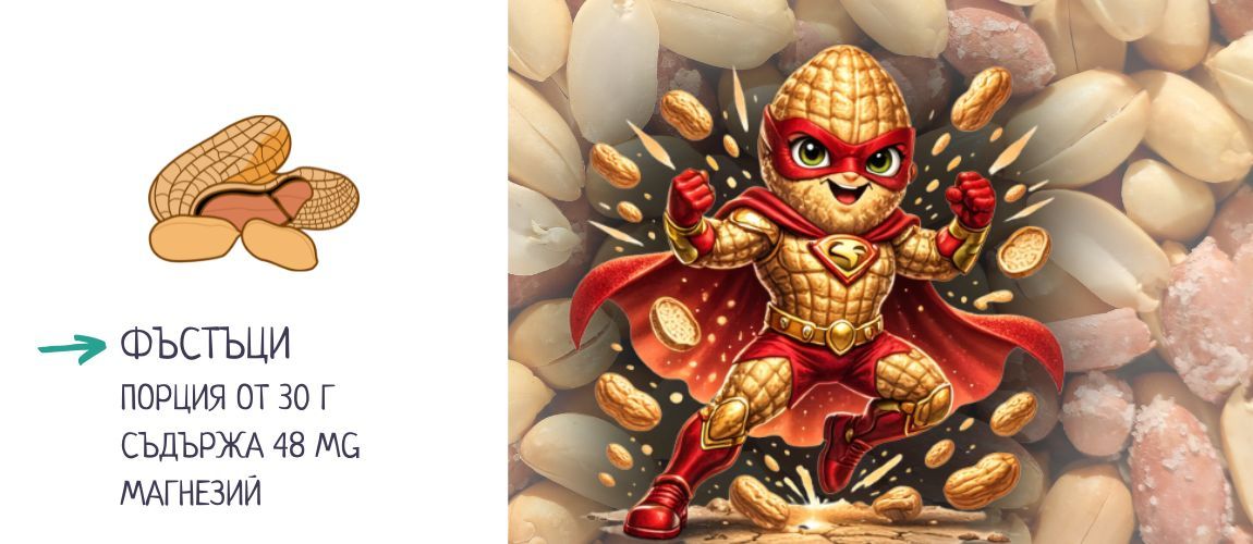 кои храни съдържат магнезий фъстъци