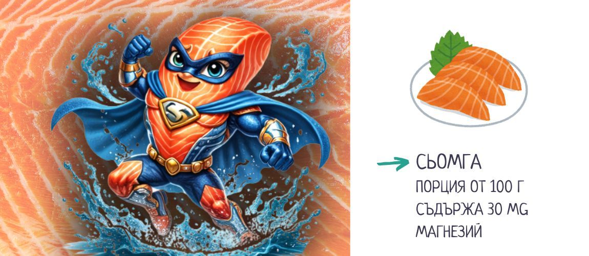 кои храни съдържат магнезий сьомга