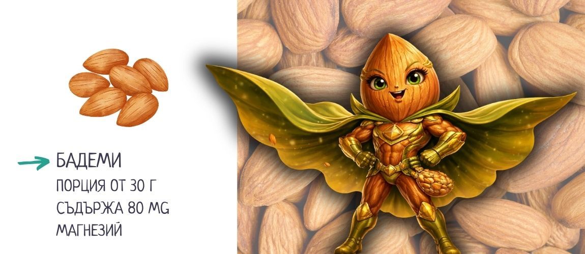 кои храни съдържат магнезий бадеми