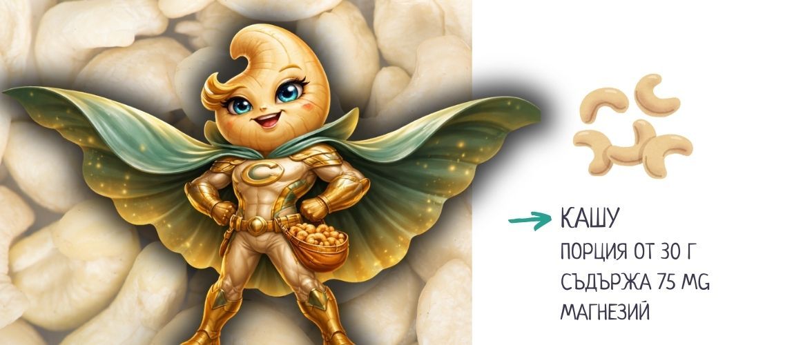 кои храни съдържат магнезий кашу