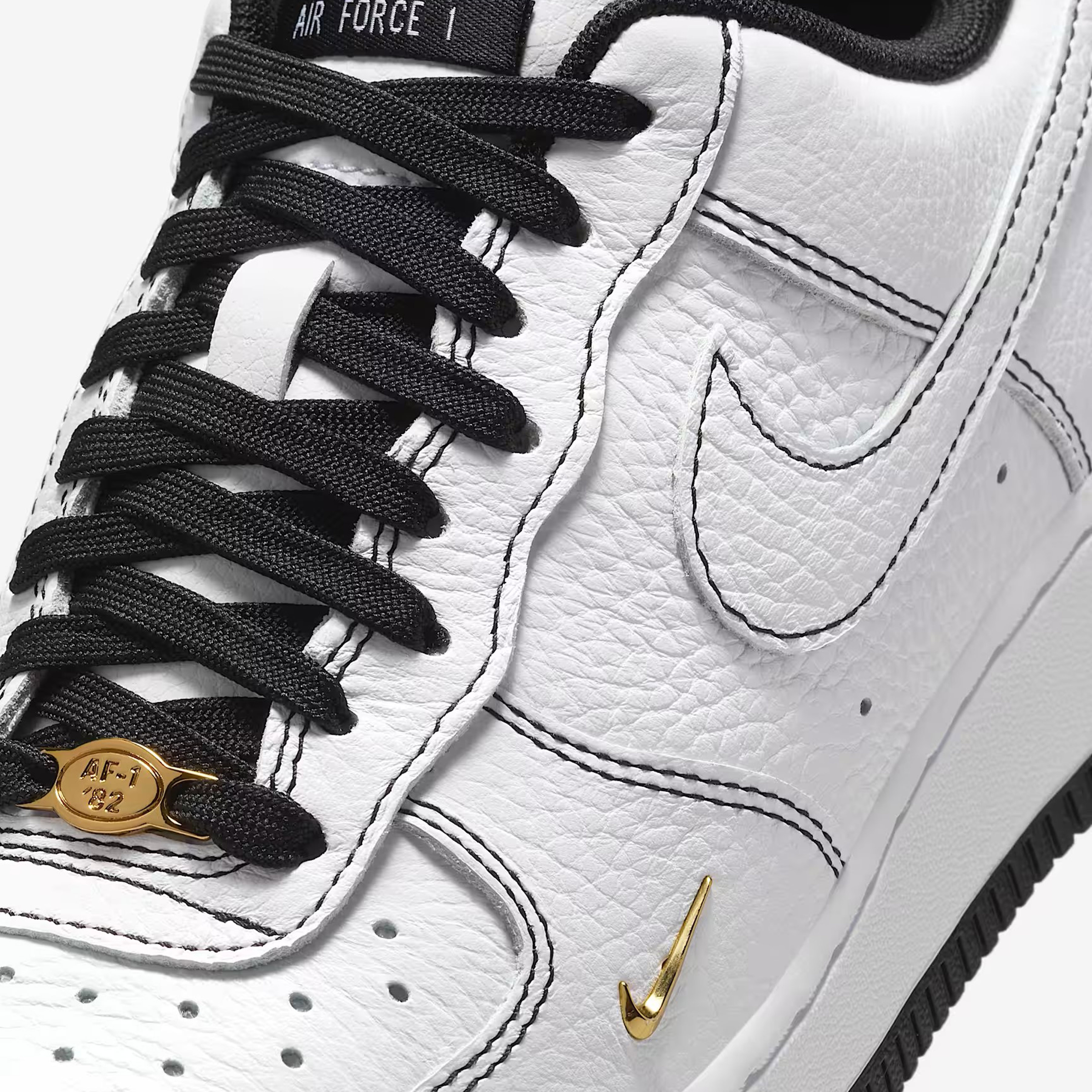 Giày Nike Air Force 1 07 Mini Jewel - White Metallic Gold - Ảnh 7