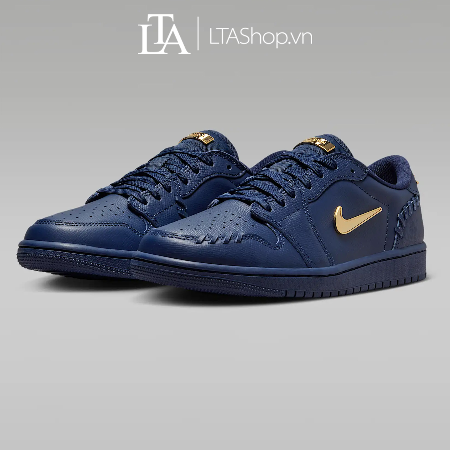 Giày Sneaker Nike Air Jordan 1 Low Method of Make – Midnight Navy Metallic Gold FN5032-400 - Ảnh 1