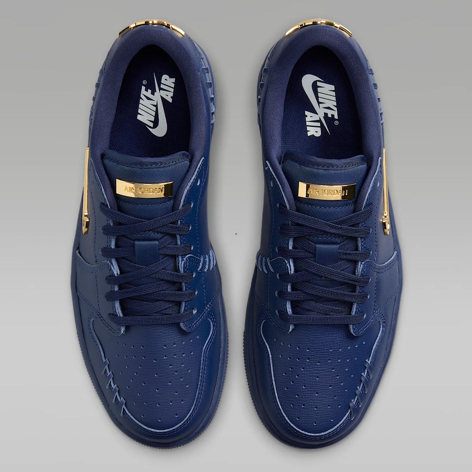 Giày Sneaker Nike Air Jordan 1 Low Method of Make – Midnight Navy Metallic Gold FN5032-400 - Ảnh 4