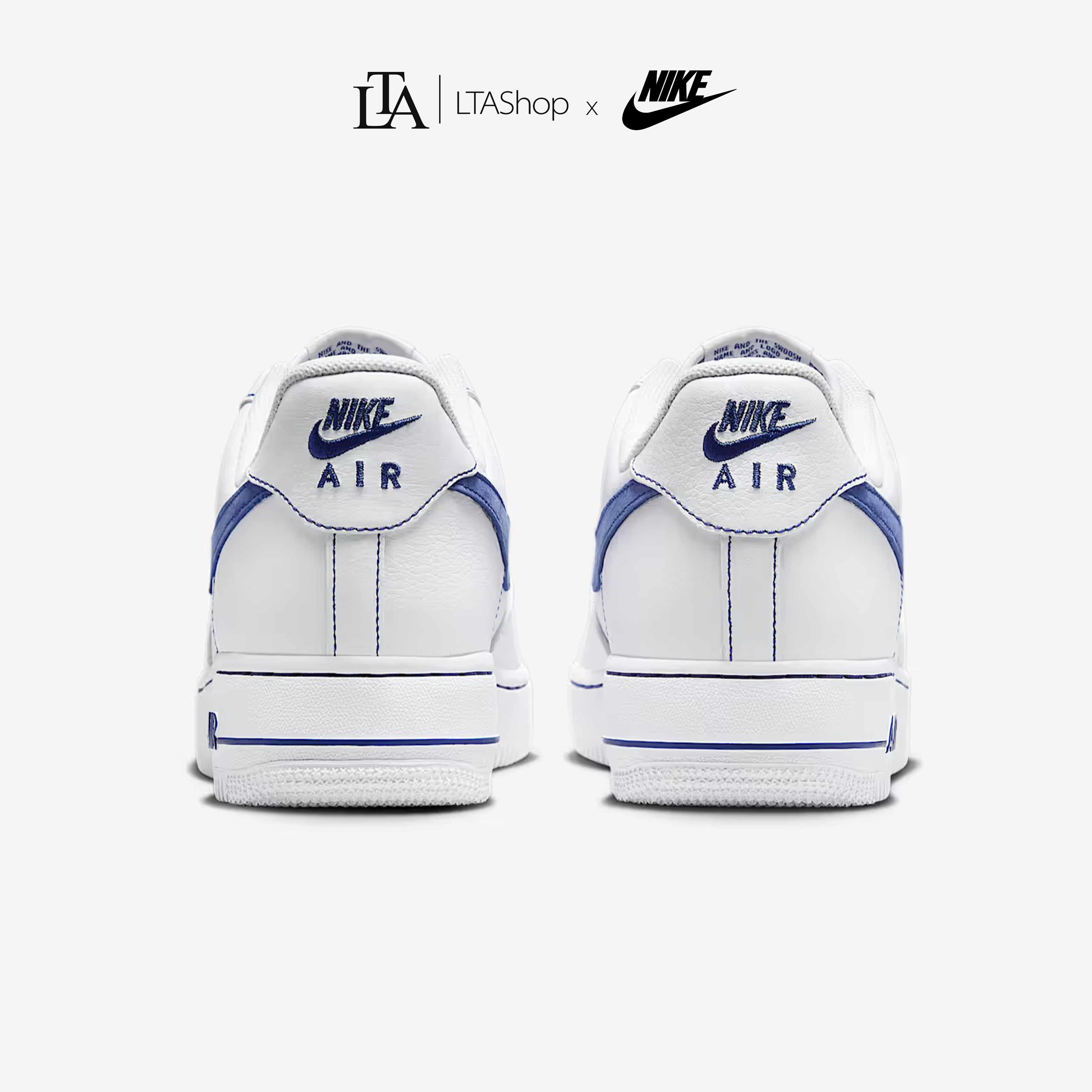 Giày Sneaker Nike Air Force 1 '07 LV8 White Deep Royal Blue HQ2037-100 - Ảnh 3