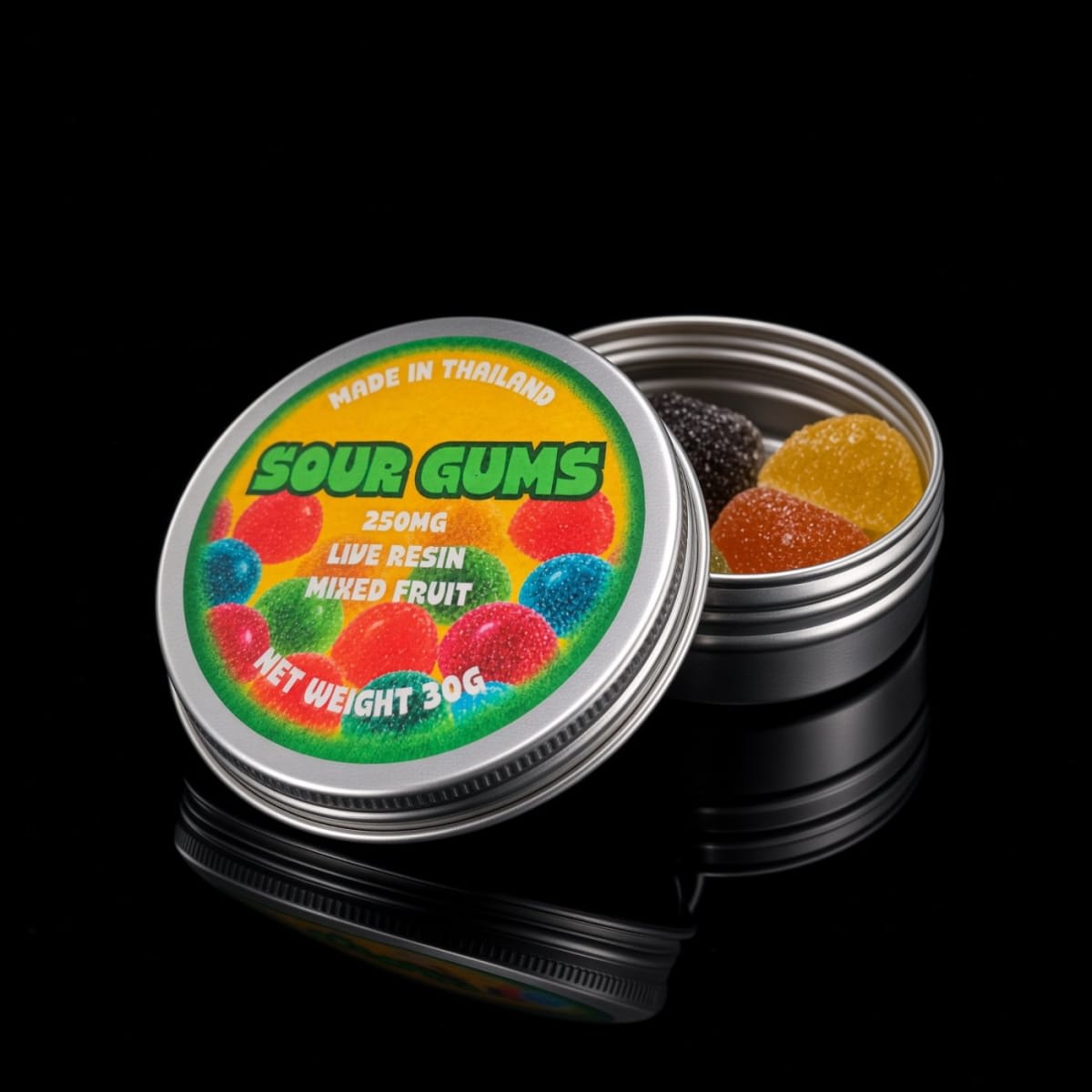 250mg LIVE RESIN SOUR GUMS