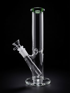 25cm CLEAR GLASS BONG