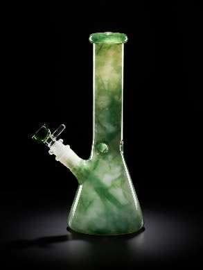 30cm GREEN GLASS BONG