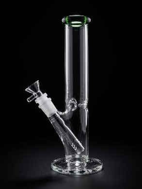 25cm CLEAR GLASS BONG