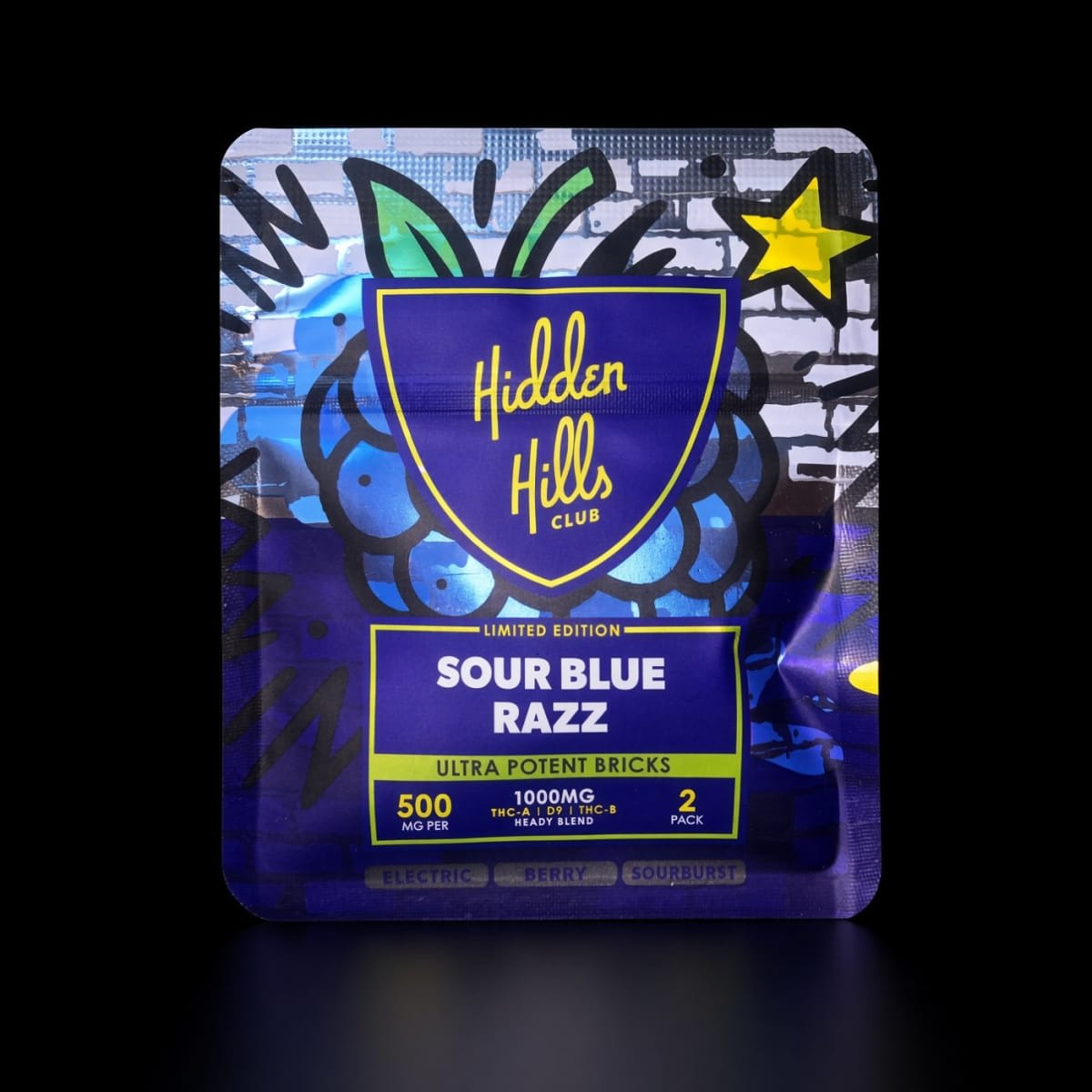 1000mg SOUR BLUE RAZZ GUMMIES