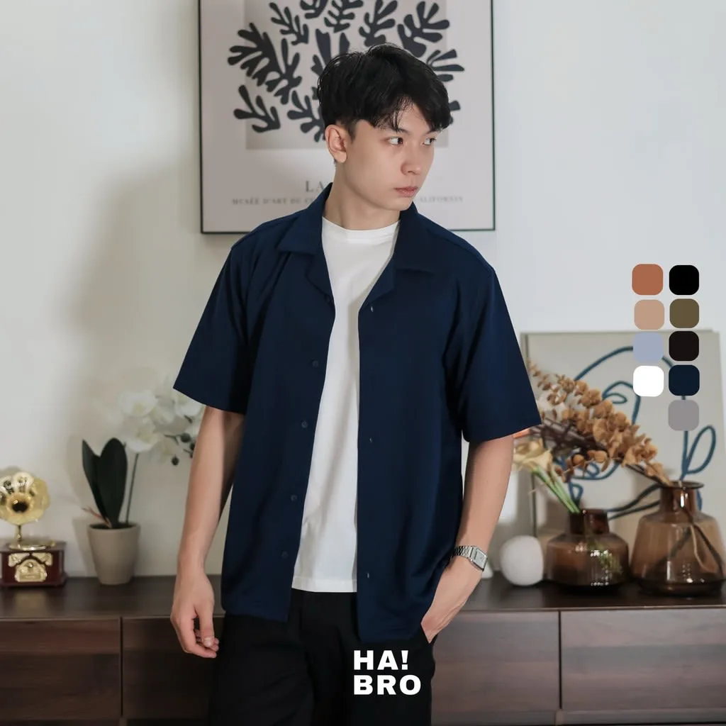 Kemeja Cove Basic series Lengan Pendek Navy
