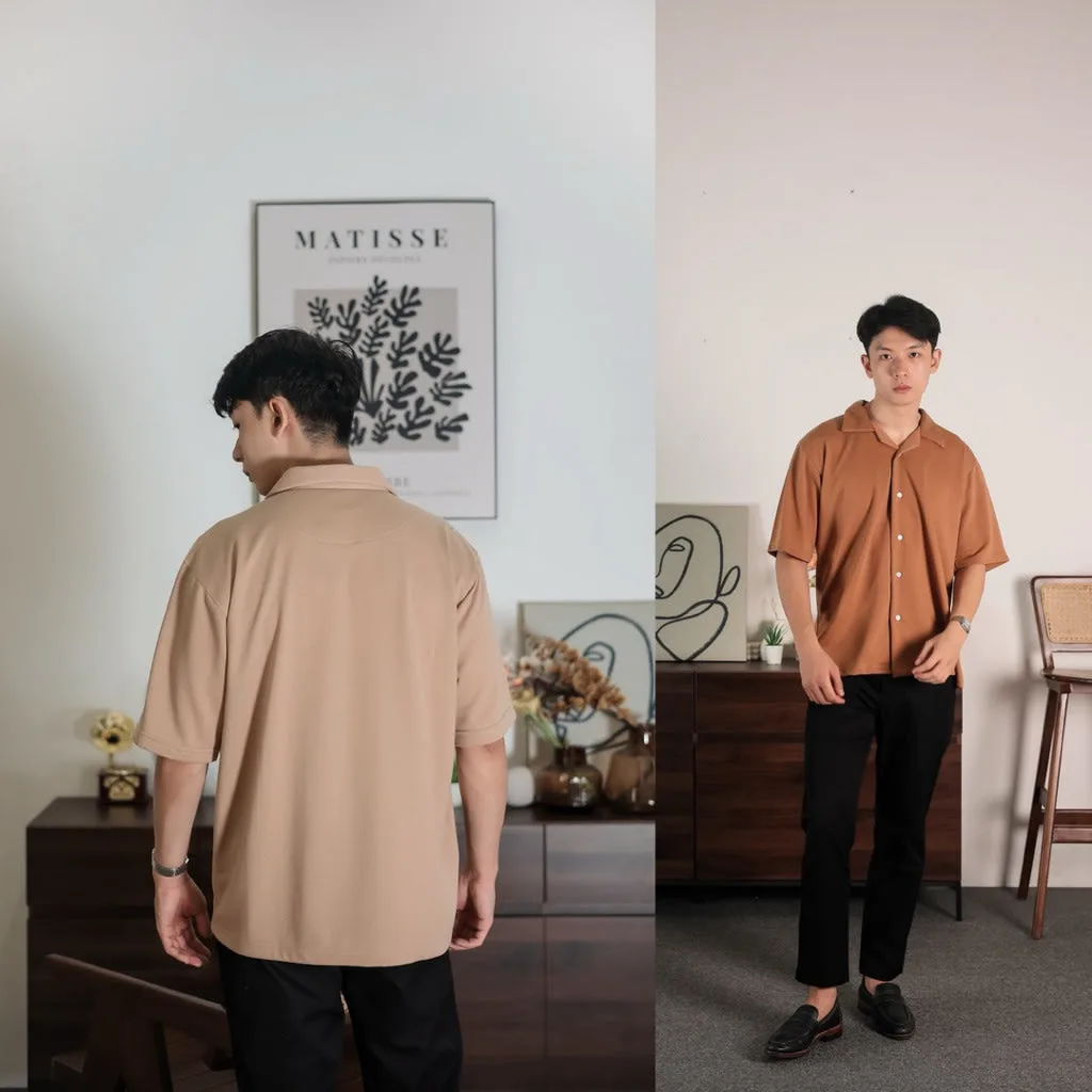 Kemeja Cove Basic series Lengan Pendek Navy