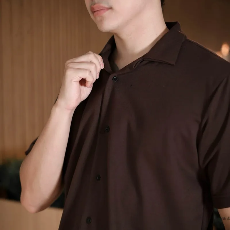 Kemeja Cove Series Coffe Polos