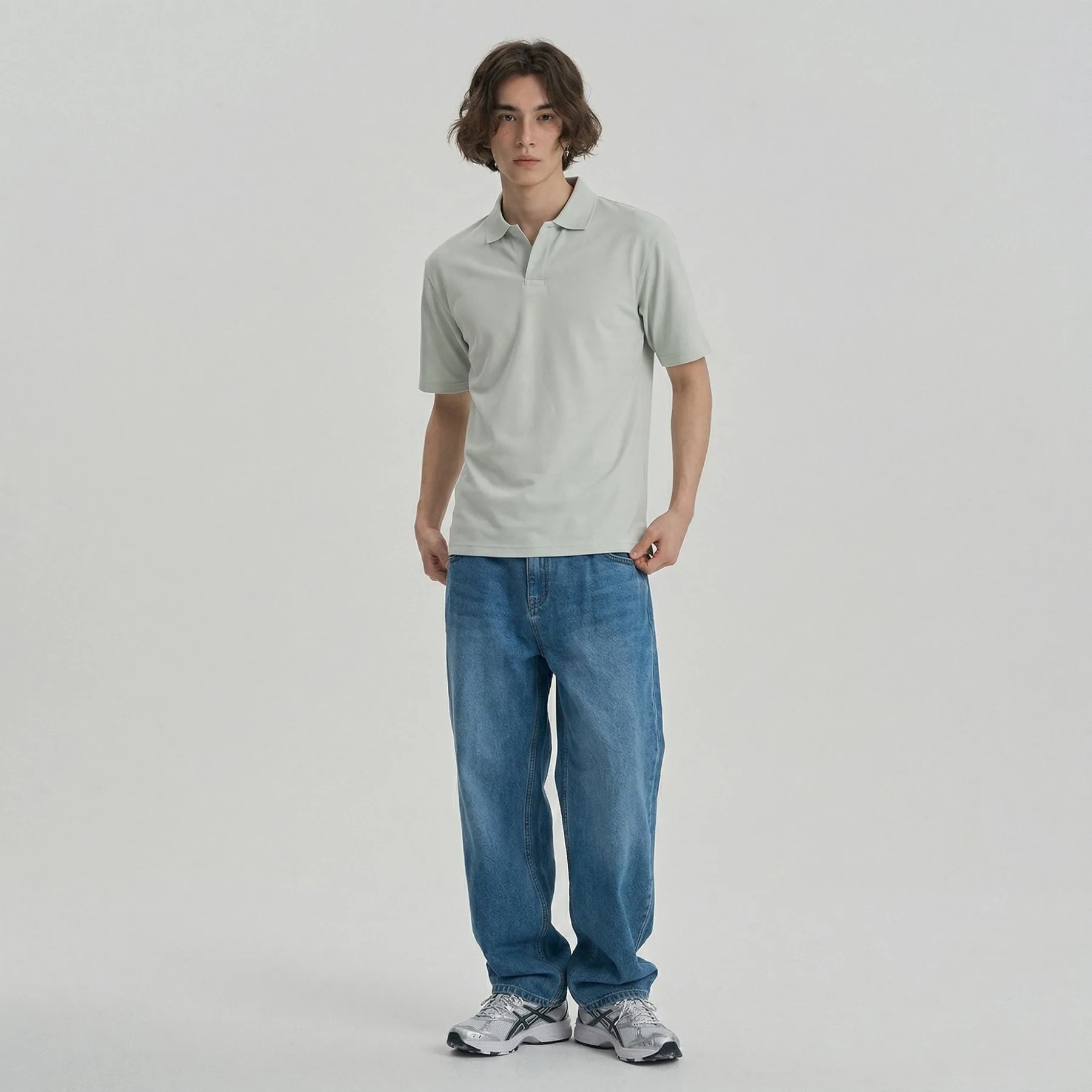 Polo Shirt Active Neture Pique White Pria